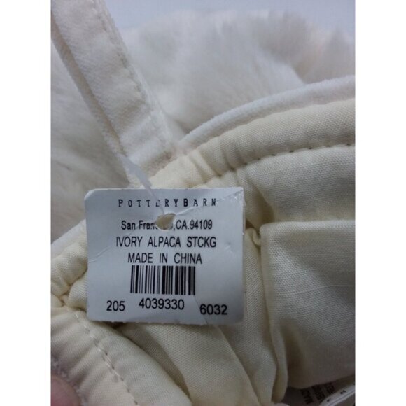 Pottery Barn Thomas Alpaca Christmas Holiday Faux Fur Stocking Xmas Lined - Picture 4 of 7